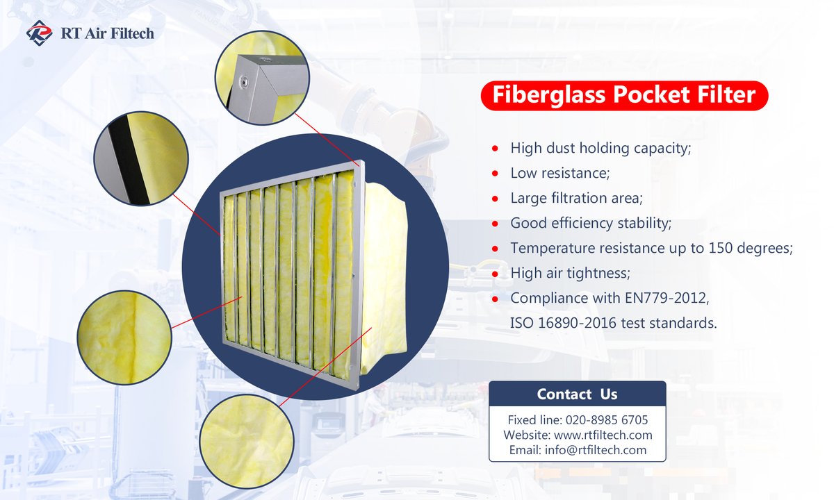 Fiberglass Pocket Filter is made of ultra-fine glass fiber, which is combed into felt and then fixed on the base cloth to make a firm and durable glass fiber filter material with high dust capacity and low resistance.
Learn more：rtfiltech.com/product/by-pro…
#PocketFilter #BagFilter