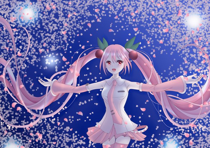 桜ミクのtwitterイラスト作品