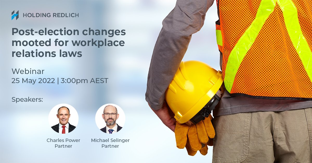HoldingRedlich's tweet image. With the 2022 #Federalelection around the corner, we are likely to see changes to current #workplacelaws regardless of the outcome. 
Join us for the seminar here: ow.ly/WoKp50J9Bis