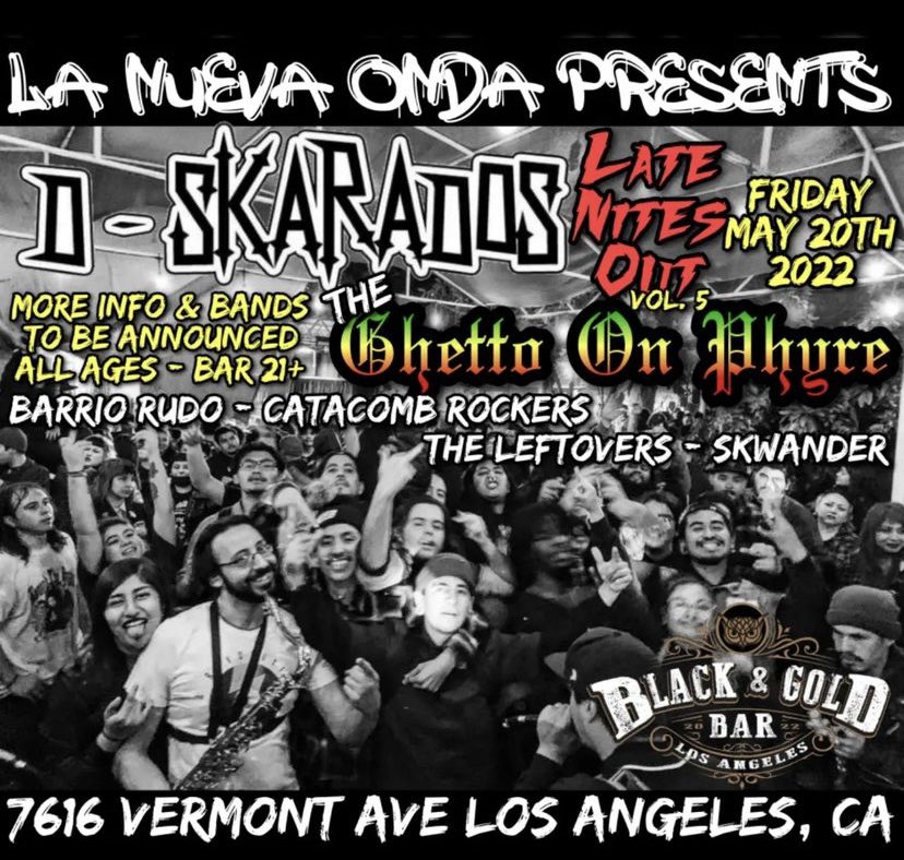 DSKARADOS's tweet photo. SOUTH CENTRAL LOS ANGELES !!! Hometown Show This Friday At Black & Gold Bar ! ALL AGES ! Tell A Homie! #Dskarados https://t.co/ht6YQDVUNl