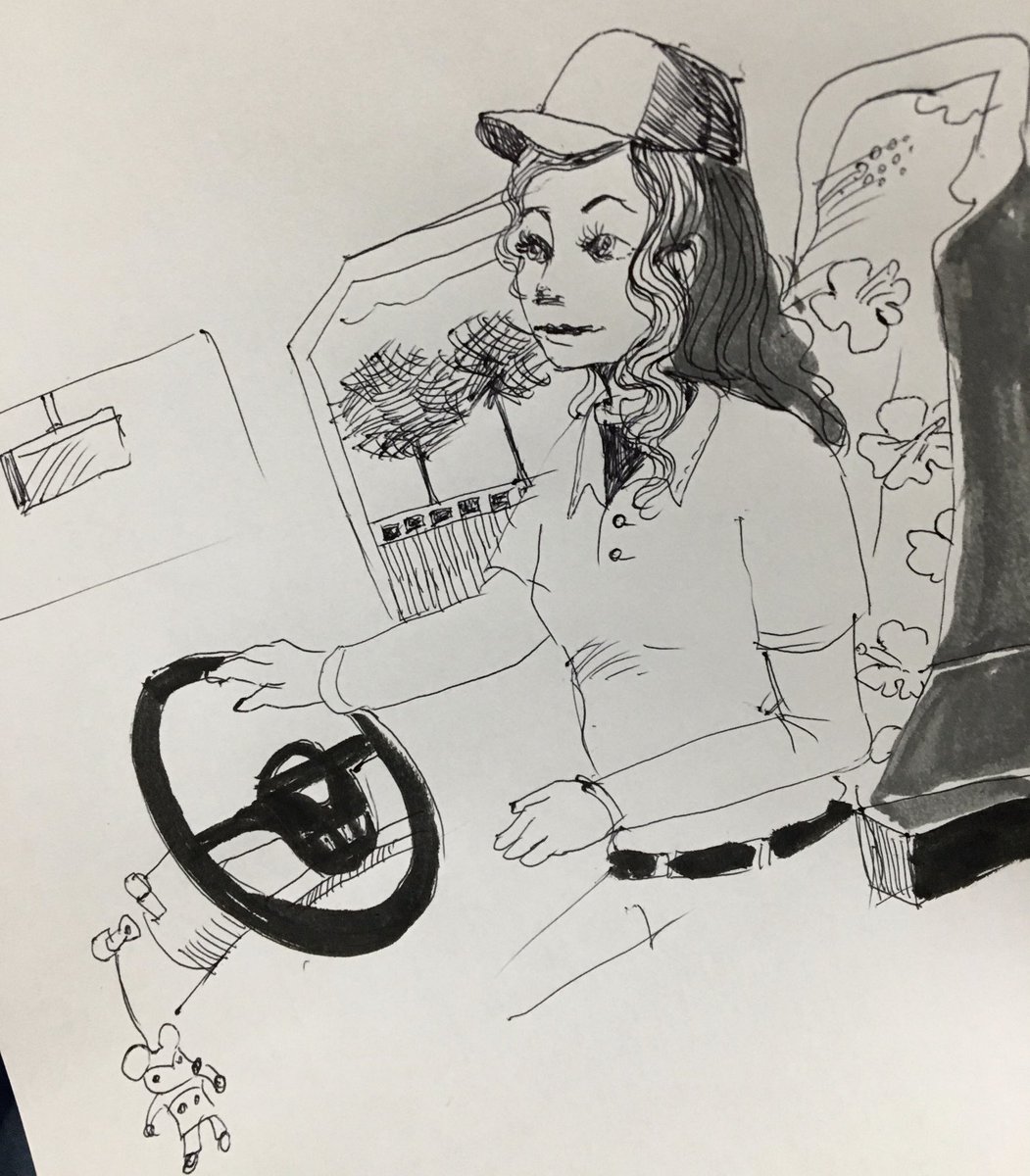 かっ飛ばしスケッチは女性トラッカーどこまで描けるかな10分勝負です。
ハイビスカス🌺 
