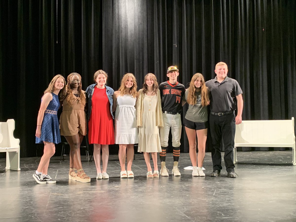 What a night celebrating a fantastic year of theatre and some amazing students! We are excited for a year of CHAOS  for 22-23 as we look forward to Little Shop of Horrors in Fall, Curious Incident of the Dog in the Night-Time and the one-act version of Antigone in the Spring.