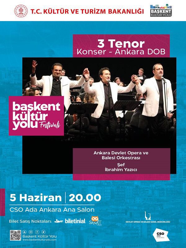 aykutcinar70's tweet photo. 5 Haziran saat 20.00.                Ankara CSO ana salonda
“3TENOR” konserimize bekleriz.
Ankara Devlet Opera Orkestrası
Şef: İbrahim YAZICI https://t.co/S1wsdENT6T