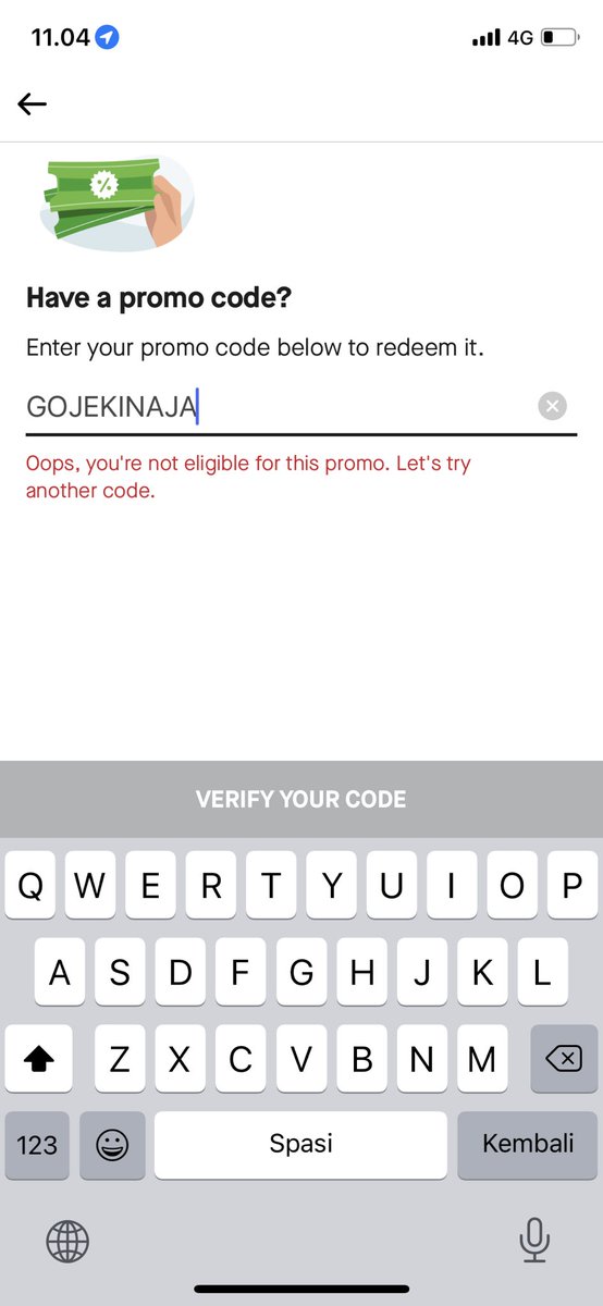 yudikaHW's tweet photo. @gojekindonesia ini kenapa ya tiap mau masukin promo udah ga pernah bisa lagi? Soft banned kah? Padahal udah juragan. https://t.co/IMZmIIXccJ