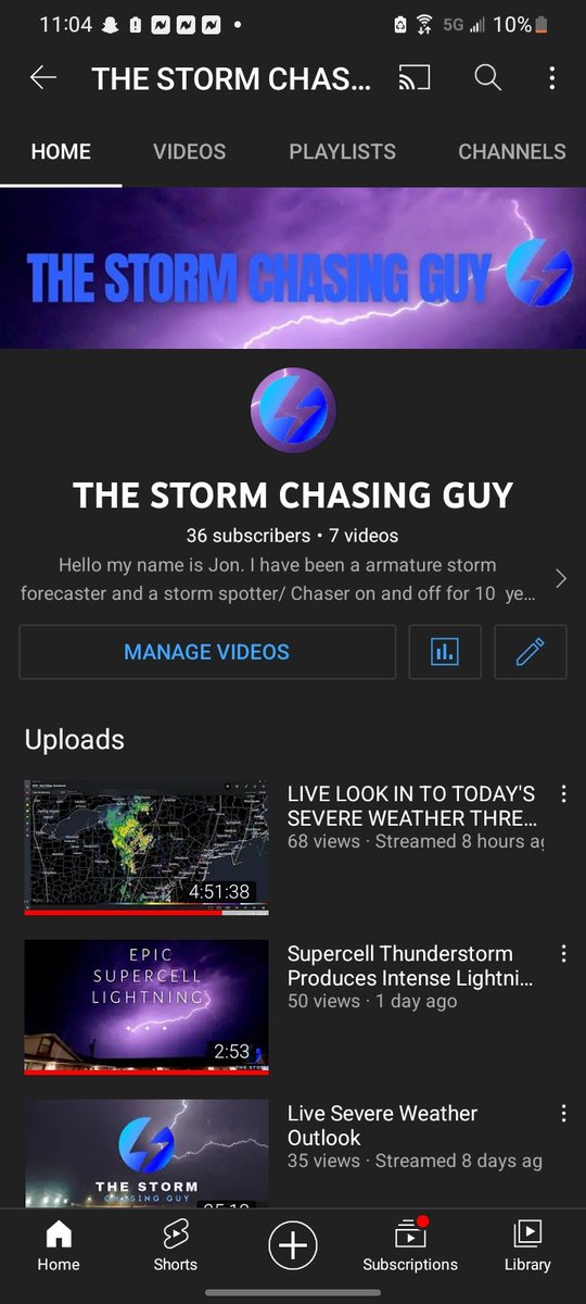 JonTheStormGuy's tweet photo. Redid my new youtube channel banner with the logo and one of my new shots as the background photo.. same banner is now up on #twitter...
Check out some of the amazing storms I have seen this year
#txwx #okwx #tornadoalley #thestormchasingguy #YouTube #graphicdesign #stormvideo https://t.co/IWp3BHnjkQ
