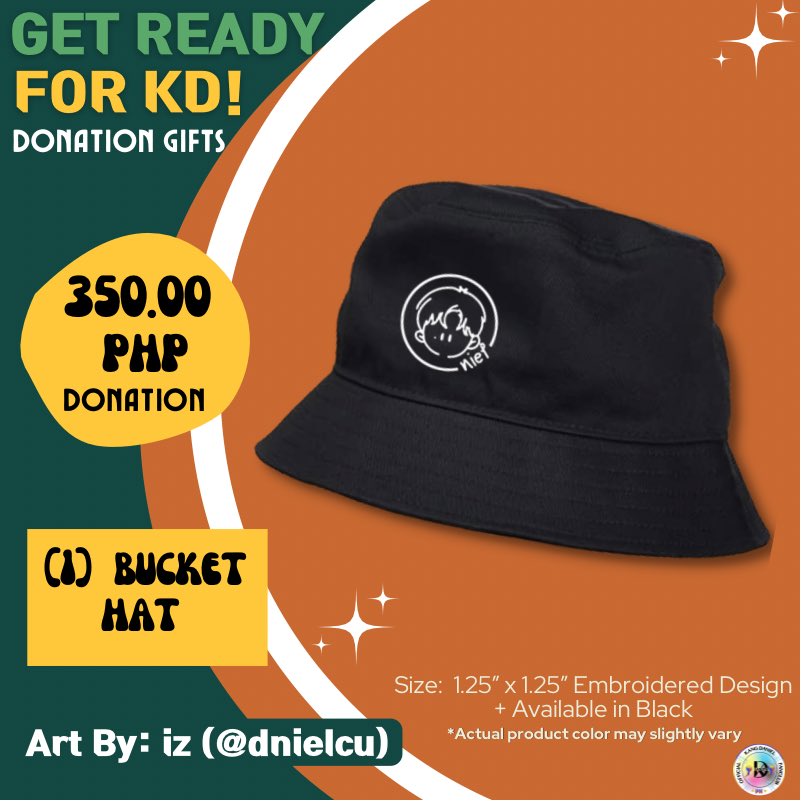 kangdanityph's tweet photo. Get this cute NIEL BUCKET HAT designed by @dnielcu when you donate ₱350 to #GetReadyForKD!

5 MORE DAYS before it ends! Donate to our comeback fundraising project!
Form:
🔗https://t.co/BMv7ZLsupQ

Or join our [#TheStory] PH GO
🔗https://t.co/FpZgmZcko9

#KANGDANIEL_TheStory https://t.co/eG9Wh8vXnK
