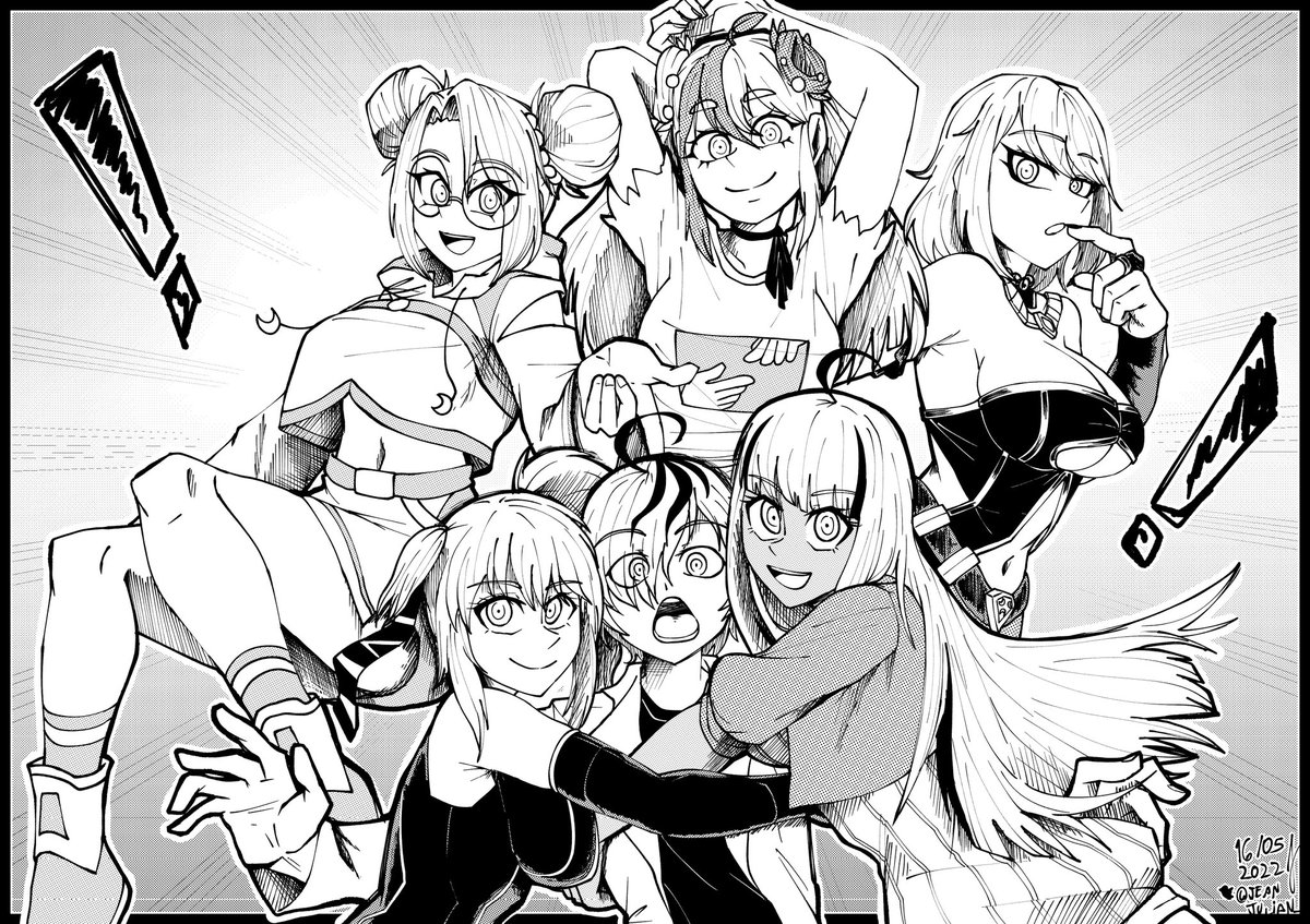 ManekoKu_Spam's tweet photo. When they invite you over to smash.. but no one has a switch..
I'm just kidding, just a gathering of friends as I get more attention than necessary
🎨: @JeanJulian_
#Vtubers #VTuberEN #Vtuber
#elart #sleepillust #Yuneart #Aiyumiart #art2ku https://t.co/bYD1HzoEJC