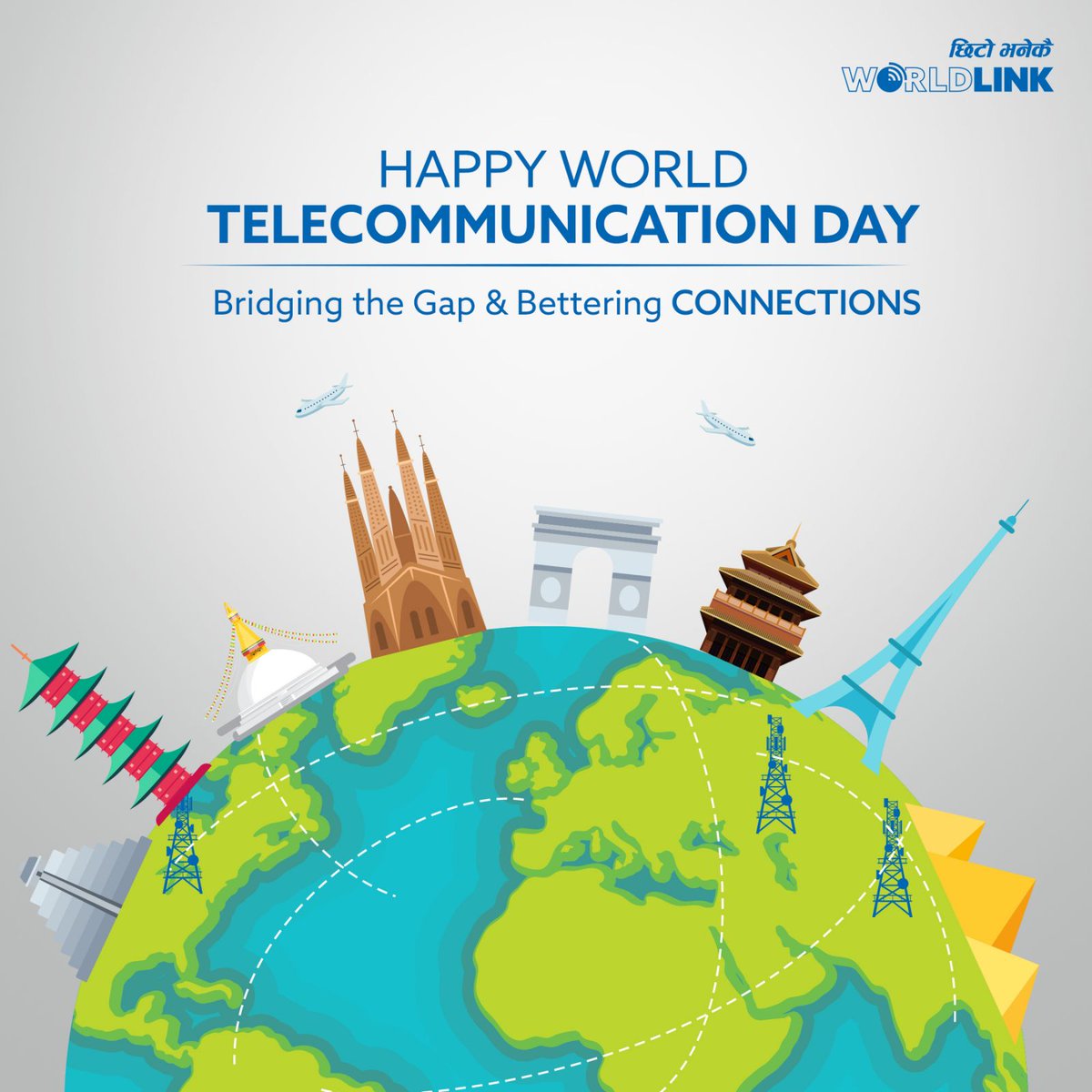 WLinkComm's tweet photo. Telecommunication has been making our lives easier and creating stronger bonds. Wishing you all a Happy World Telecommunication Day.
#WorldTelecommunicationDay #WLink #ChitoBhanekaiWorldLink https://t.co/cJh96U7Z0o
