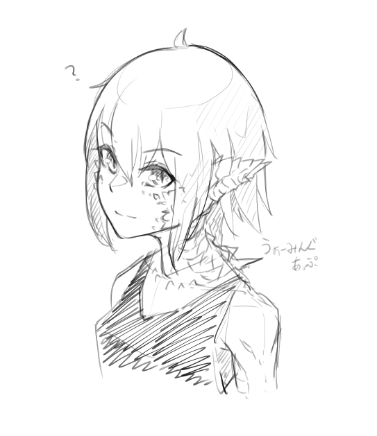 依頼絵前のウォーミングアップ 