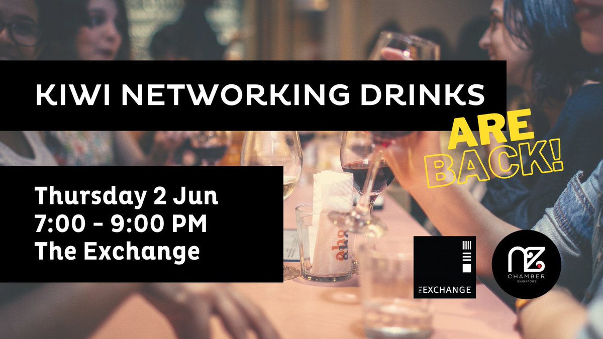 The legendary Kiwi Networking Drinks are BACK! Everyone is welcome, get your tickets now: tinyurl.com/yckksdre

#networking #businessconnections #sgevents