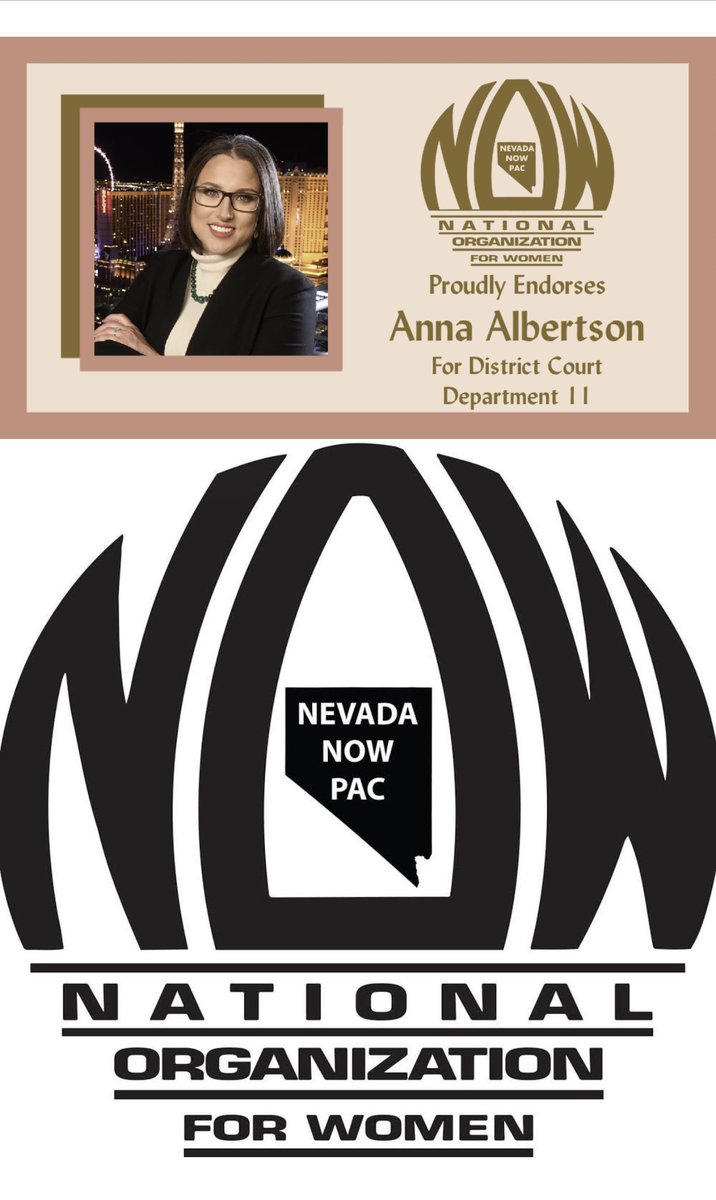 Albertson4Judge's tweet photo. Endorsement Alert: Thank you @nevadanowpac Your support of my campaign means so much to me. #WomensRights #WomenSupportingWomen #NOW #voteNOW #NOWvote #GOTV #clarkcountyjudges #Nevada #endorsement #voteforwomen #voteAnna #judges #election2022 #WomenEmpowerment #women https://t.co/zPkH2bI92f