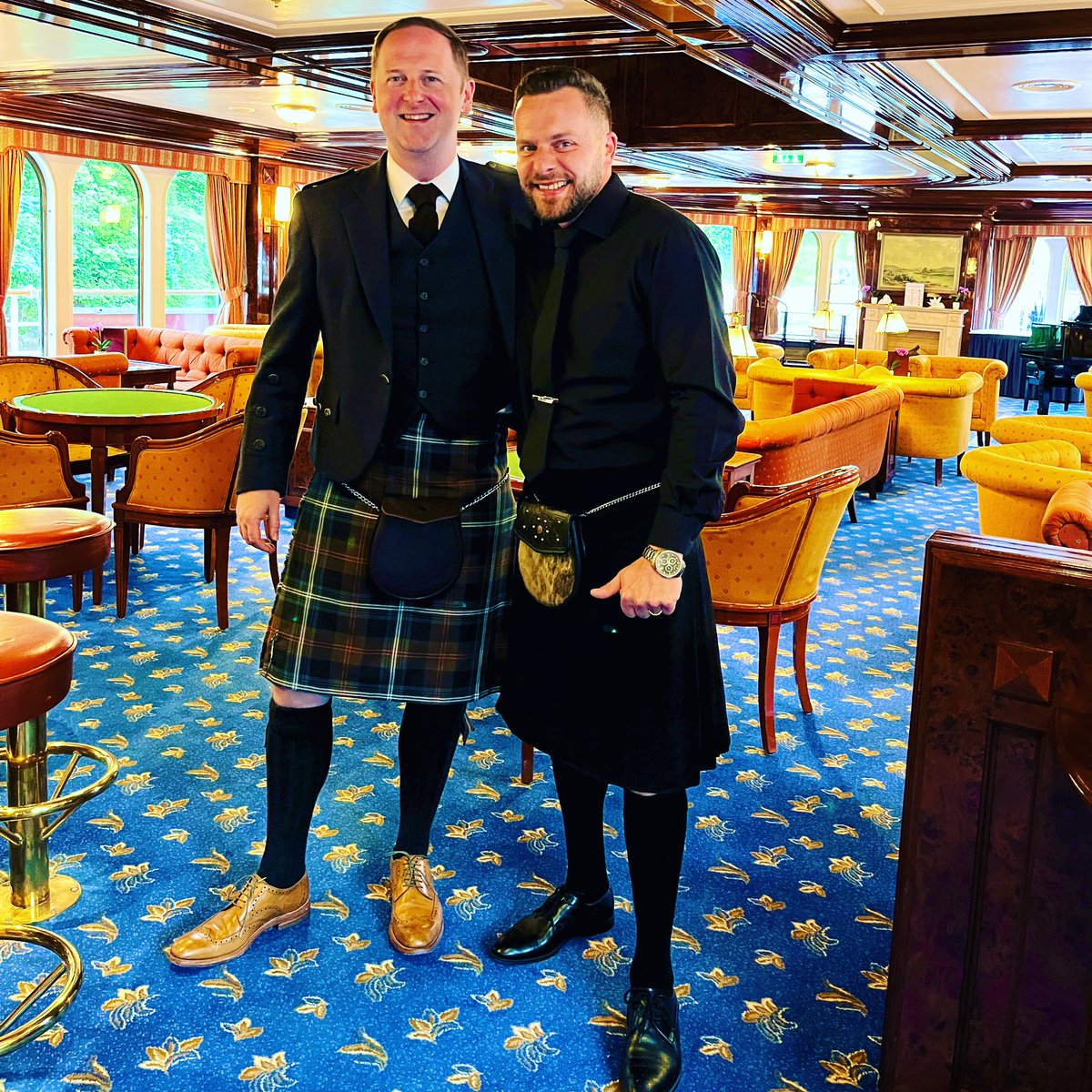 Great to be back sailing with our Hotel Manager Lucian. His first time in a kilt. 
<a href="/Hebcruises/">Hebridean Island Cruises</a> #Kilt #VisitScotland #Scotland <a href="/VisitScotland/">VisitScotland</a>