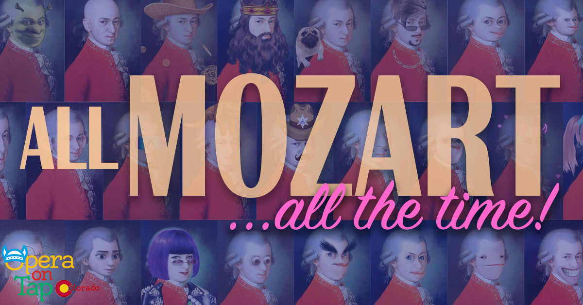 He was smart. He was naughty. No one writes opera for the people like him. Come out and see us for All Mozart, All the Time! 6:00 p.m. this Saturday at Enigma Bazaar. There'll be arias, there'll be scenes, it's going to be a rocking good time! Tickets eventbrite.com/e/all-mozart-a…