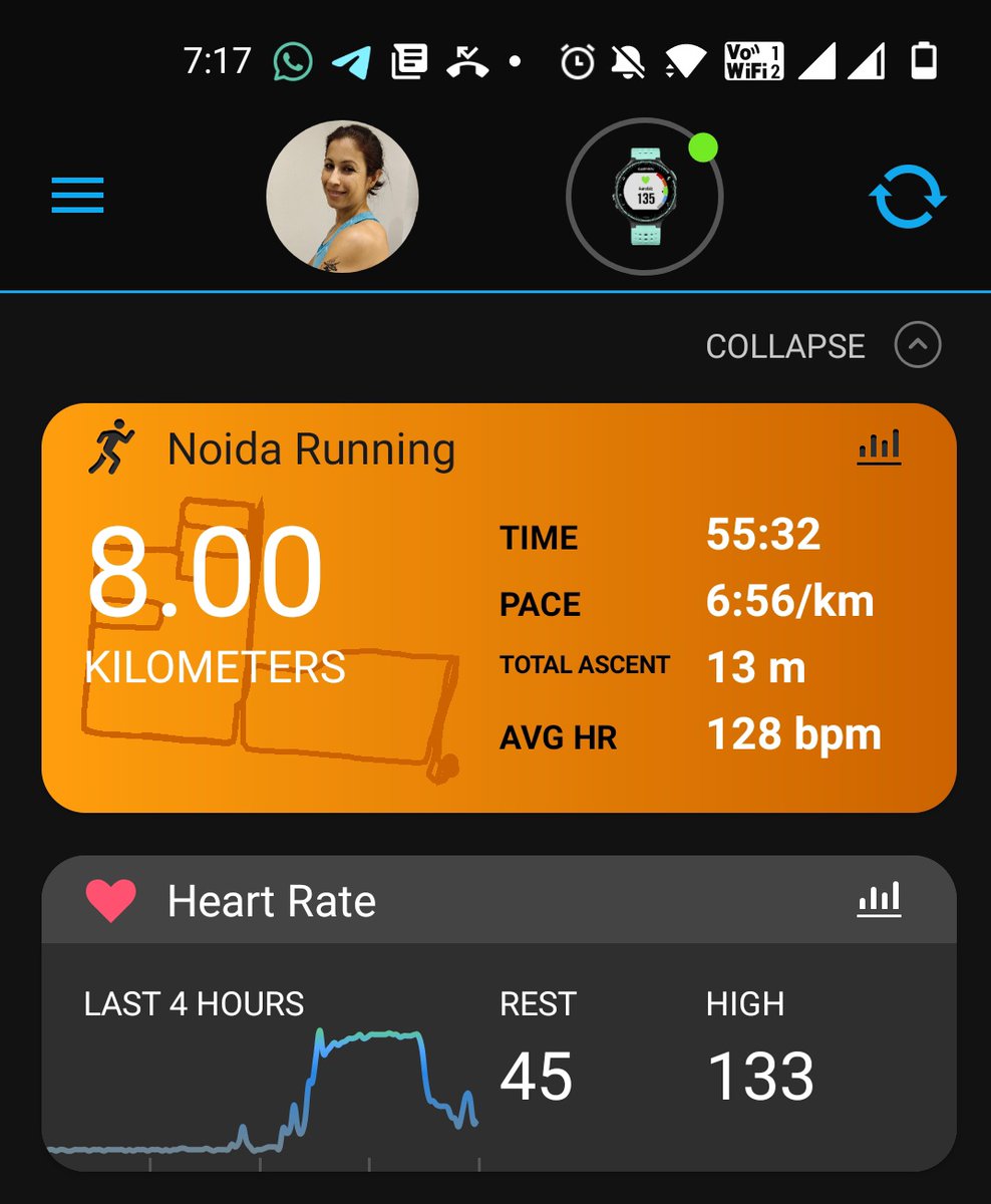 aga_pallavi's tweet photo. Slow run today. Followed by upper body strength training ! Fasted workout !
The best part of heart rate training is that there's no tiredness
#lifestyle
#running
#mafmethod
#fitover50 https://t.co/8w4BRv24zk
