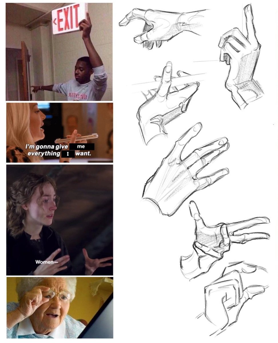 Hand studies from last year 🍗 