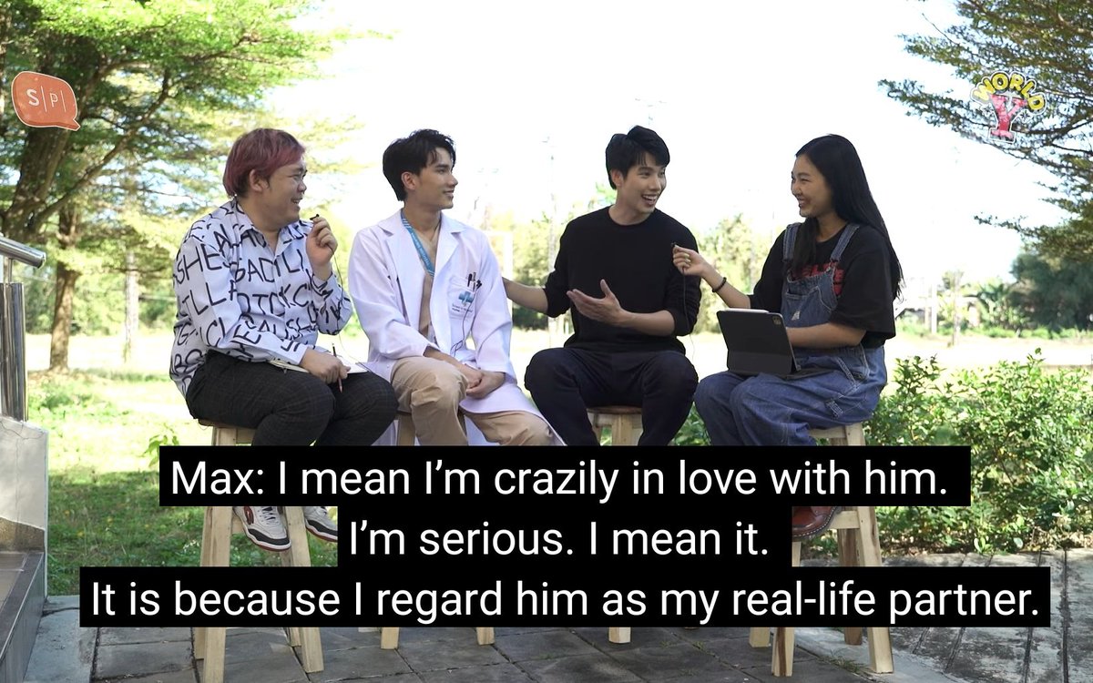 gahanmaxtul's tweet photo. Max: I'm (Tan) possessive him

I guess that's explain Tan's behavior, hugging his husband while his husband is in the middle of a conversation 

#WorldYxMaxTul https://t.co/gbFIzQJ8B8