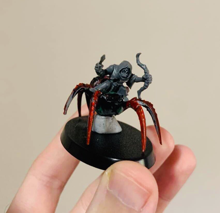 KrrNiGit's tweet photo. Spider rider too... gotta represent those all important bow shots #gloomspitegitz #WarhammerCommunity #spidah https://t.co/b34w0wTxCK