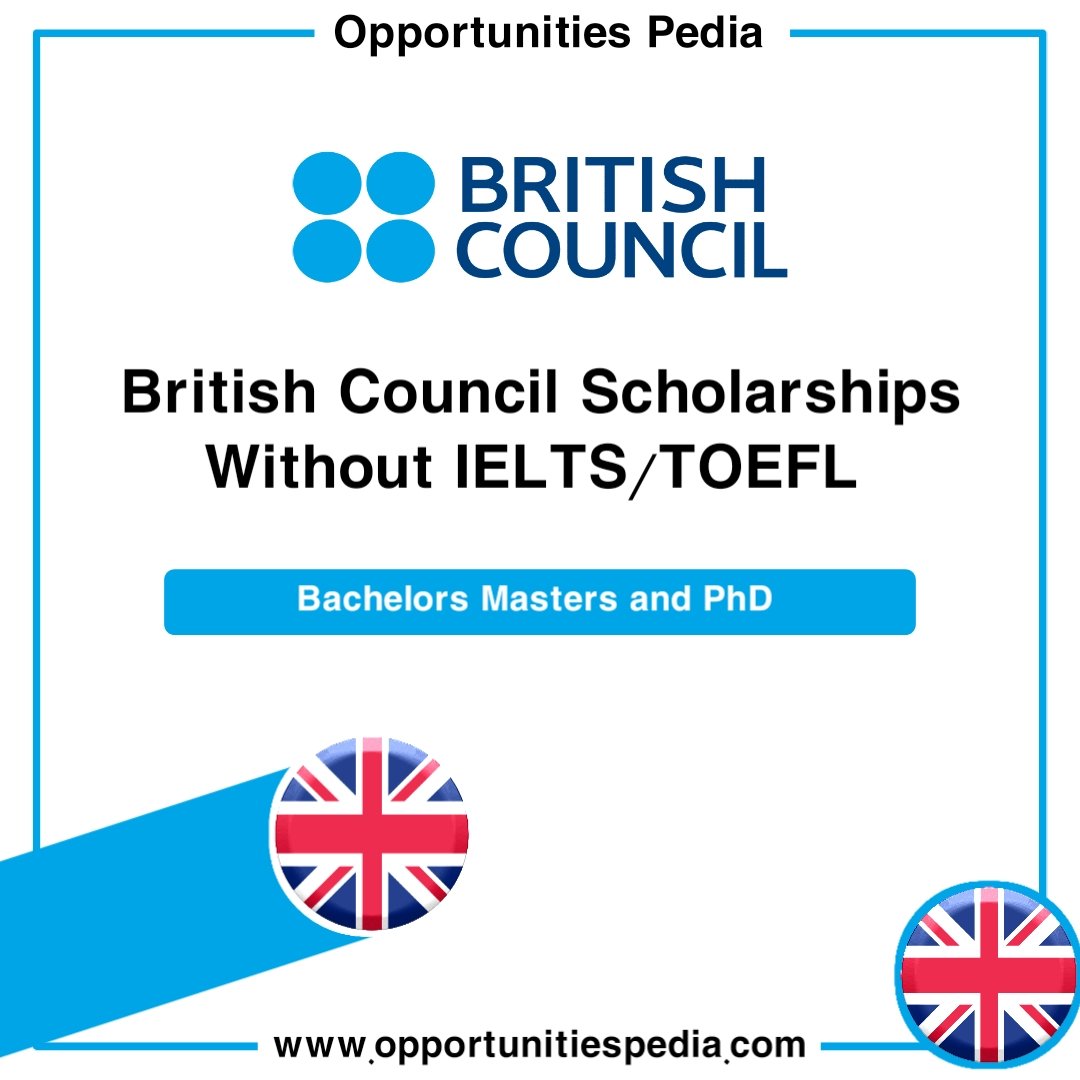 Opedia3's tweet photo. British Council Scholarships Without IELTS.

Details: https://t.co/WalBqZaZ3g

1) Chevening Scholarship Program
2) Commonwealth Scholarships
3) GREAT Scholarships 2022
4) British Council Scotland’s Saltire Scholarships
5) British Council scholarships for women in STEM. https://t.co/EuTn5OZYXo