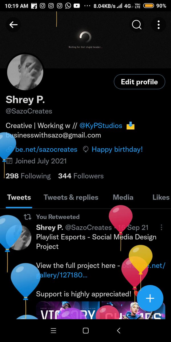 SazoCreates's tweet image. Balloons on my profile! 🤩