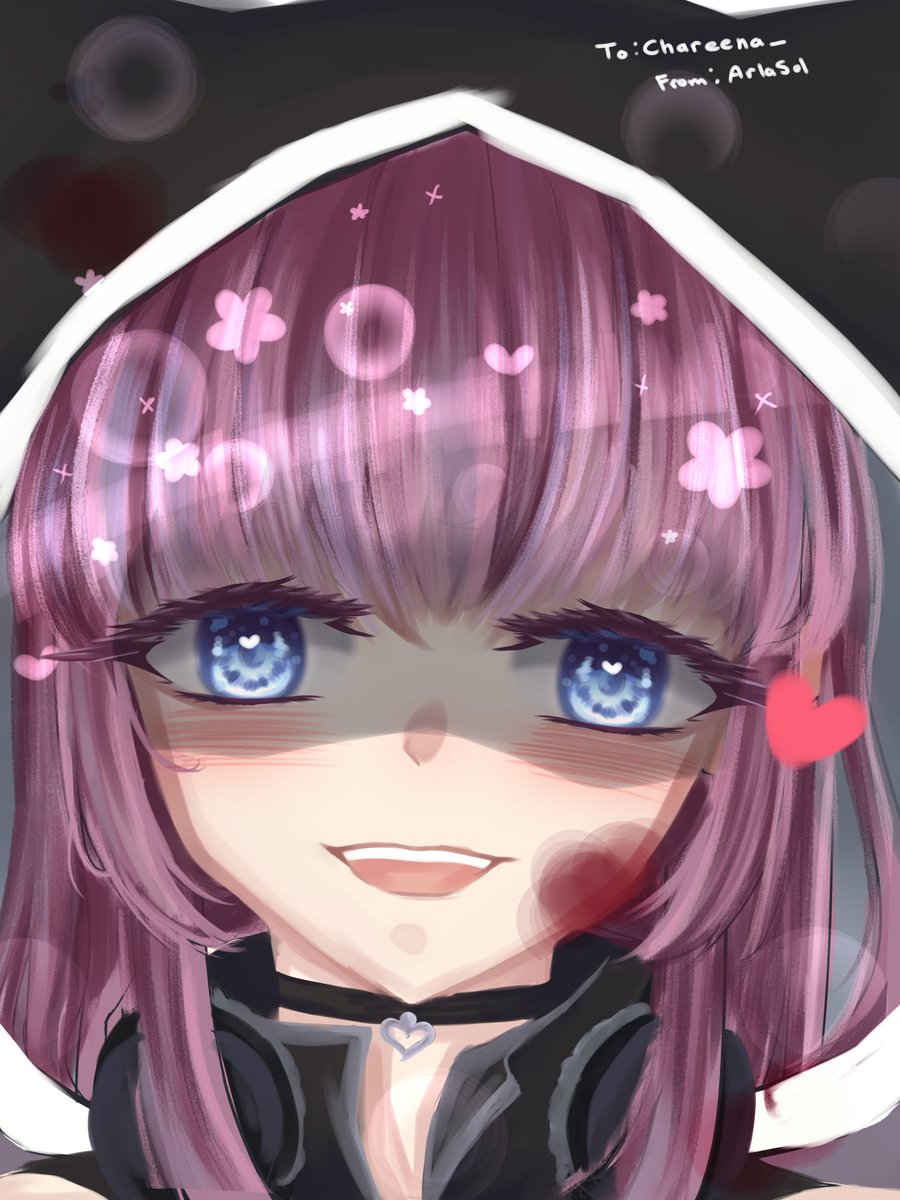 Arlasou's tweet photo. Ty for letting me draw you @chareeeena_ <3333 
I couldn't quite get the placement right qwq #chart_ https://t.co/jKjeEAyNqV