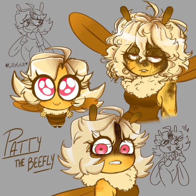 was in a mood to draw patty again woohoo i love drawin her faces 