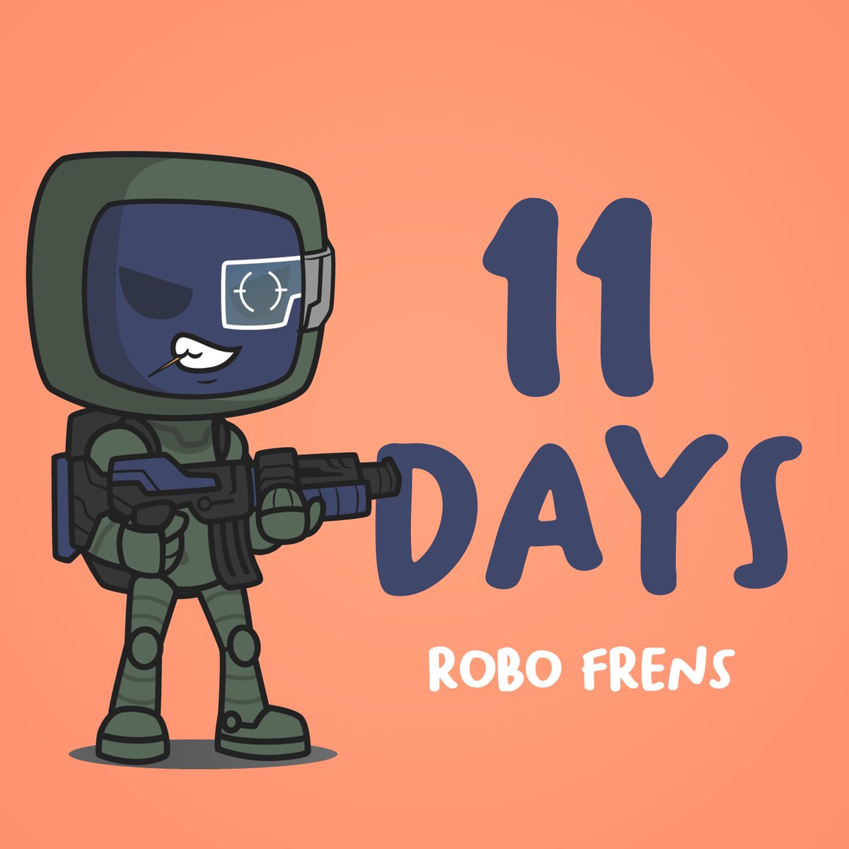 11 days away from Omega launch!

We're giving away 🪙1,100 $ROBO &amp; 11 WL spots🥳

1⃣ Follow <a href="/robofrens/">KG</a>🤖
2⃣ Retweet + Like ❤️
3⃣ Tag 3 frens 🚀

⏰ Winners drawn in 48hrs!

#NFTCommunity #NFTGiveaway #NFT #NFTs