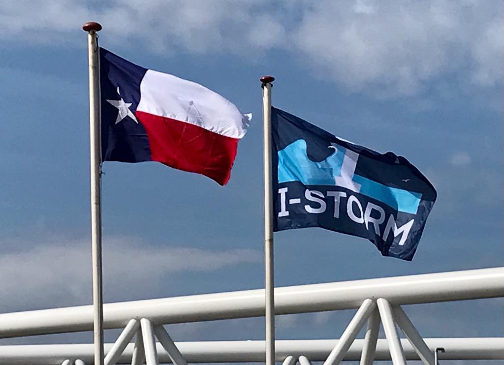 ISTORMnetwork's tweet photo. Joining it today is the flag of Texas, as students from @TAMU visit the structure 🇳🇱🇺🇸 https://t.co/0KegacxFxe