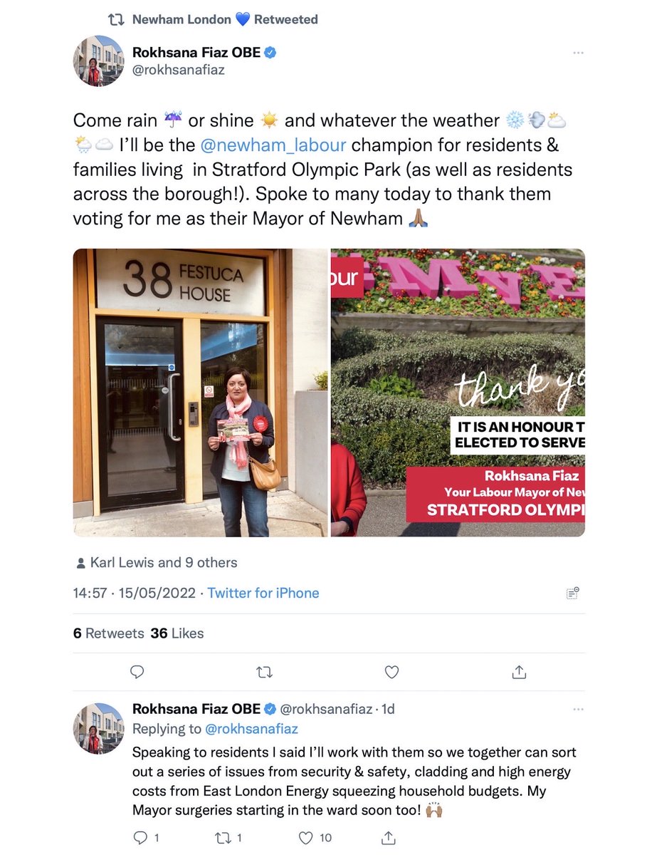 NEW: The <a href="/NewhamLondon/">Newham London 💙</a> Green Group have written to the Council’s Monitoring Officer about the use of council resources for party political promotion for <a href="/rokhsanafiaz/">Rokhsana Fiaz OBE</a> and possible breaches of impartiality rules

<a href="/Dannny_K/">Cllr Danny Keeling 🌱</a> <a href="/NewhamGreens/">Newham Green Party</a> <a href="/NewhamVoices/">Newham Voices</a> <a href="/NewhamRecorder/">Newham Recorder</a> <a href="/LonGreenParty/">London Green Party</a>