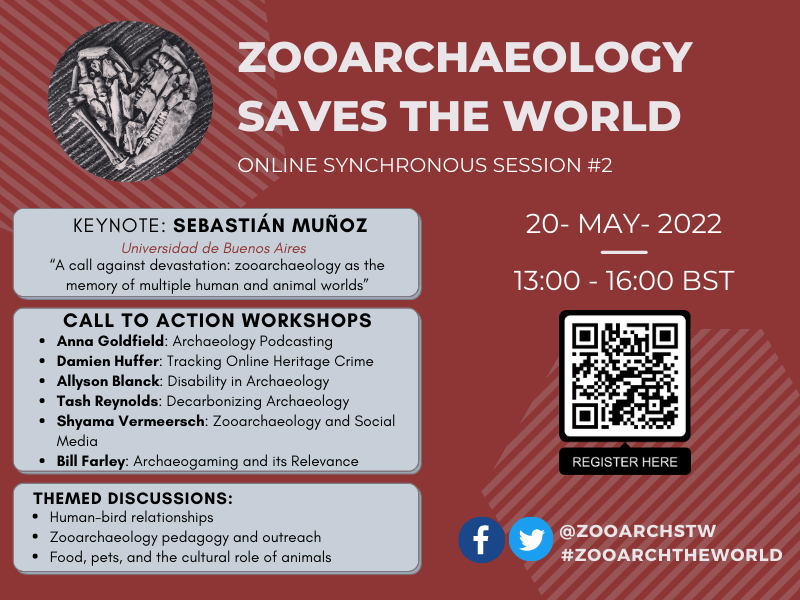 📅 If #archaelogy is your thing, join us FRIDAY for <a href="/ZooarchSTW/">Zooarchaeology Saves the World</a>  🌍 With Sebastian Munoz, Damien Huffer @AnnaGoldfield <a href="/ablanck_page/">Allyson Blanck</a> <a href="/Tash_Reynolds/">Natasha Reynolds</a> @Shyama_Ver @ArchaeologyGame 
🌍 More #ZooarchTheWorld to follow 
 #zooarchaeology <a href="/CardiffAlumni/">Cardiff Alumni | Cynfyfyrwyr Caerdydd</a> <a href="/CUArchSociety/">Cardiff Uni Archaeology Society</a> <a href="/archaeolcardiff/">CAS</a>