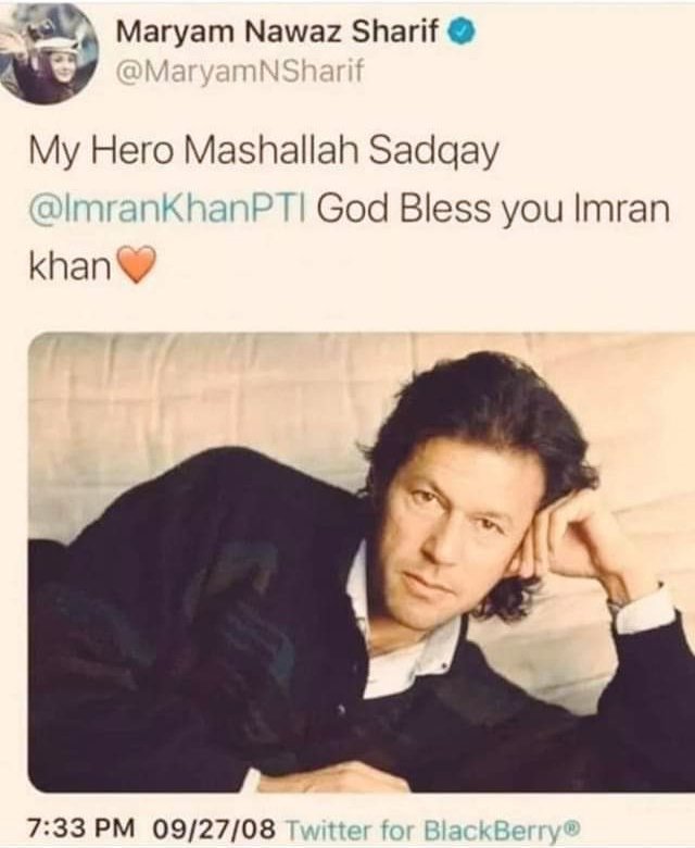 ImramRiazkhan's tweet photo. Once upon a time maryam nawaz said😂❤️
#قوم_کا_ہیرو_عمران_خان 
#KohatJalsa https://t.co/2bXDMN3I6e