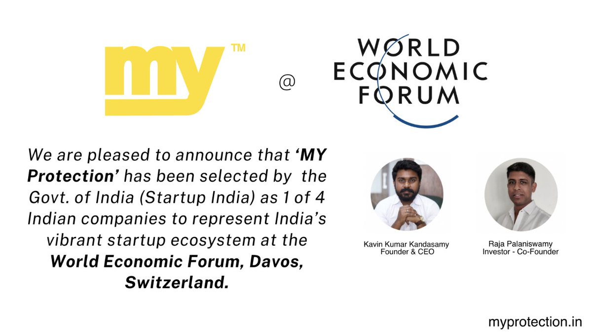 MY_OfficialNEWS's tweet photo. 'MY Protection' goes to @wef 
#wef22 #India #startupindia #investindia #indianstartups #tamilnadustartups #MakeInIndia #myprotection #worldeconomicforum #WEF #wef2022 #Davos2022 #DavosAgenda https://t.co/UMS9O0TZcO