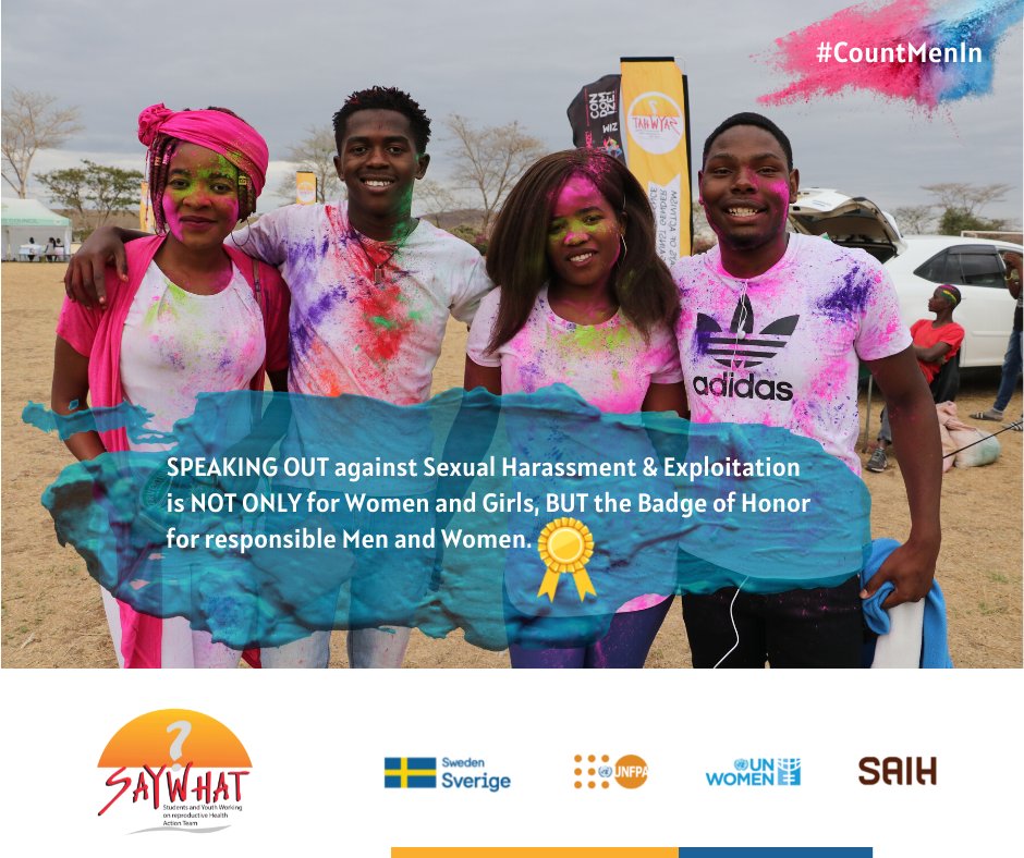 SAYWHATOrg's tweet photo. SPEAKING OUT against #Sexual #Harassment &amp; #Exploitation is NOT ONLY for Women and Girls...
#SexualHarassmentPolicyNow
#EndSexualHarassment
#SpeakOut
@ParliamentZim @mhtestd @GenderZimbabwe @PSHZim @SwedeninZW @UNFPA_Zimbabwe @UNICEFZIMBABWE @ShamwariyeMwana @vanyaradzayi https://t.co/pdKmVvdRkw