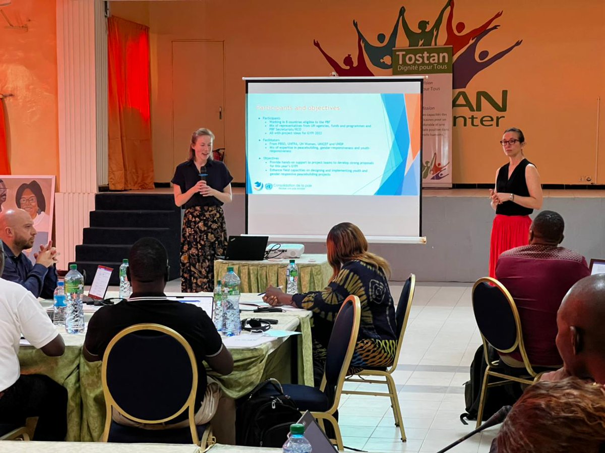 joaoscarpelini's tweet photo. The @UNPeacebuilding workshop on #youth- and #gender-responsive #peacebuilding programming is kicking off here in #Thiès🇸🇳 right now, bringing together #UN staff🇺🇳from 🇧🇮🇨🇲🇹🇩🇬🇼🇱🇷🇲🇱🇲🇷🇸🇱🇸🇳
#Women4Peace #Youth4Peace #YPS #WPS #SustainingPeace #GYPI #PBF https://t.co/EvbrN011ZR