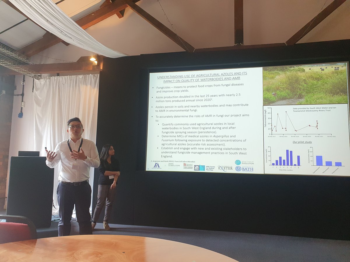SusanConlon83's tweet photo. So proud to be presenting the next phase of our project looking at agricultural azole use in the Southwest with @RayChanKW1 @andyjonesphd @dr_malavia @cabotinstitute. Thank you @GW4Alliance https://t.co/6wXEo8rJPy