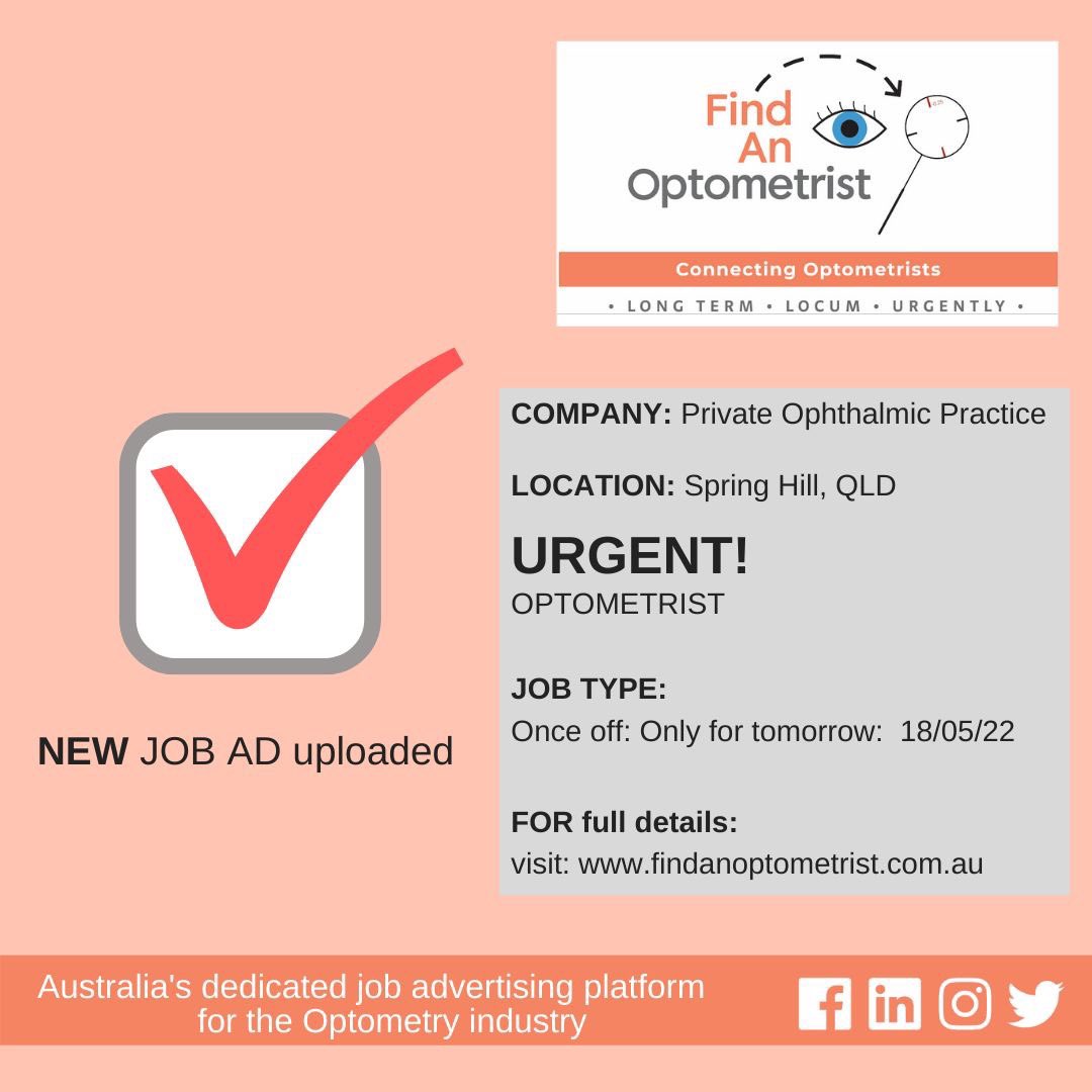 OptometristFind's tweet photo. To view full Ad on the Find an Optometrist website, please click here https://t.co/MERnrP47Yj #optometrist #optometry #optometryaustralia #RANZCO https://t.co/cONfjv13w0