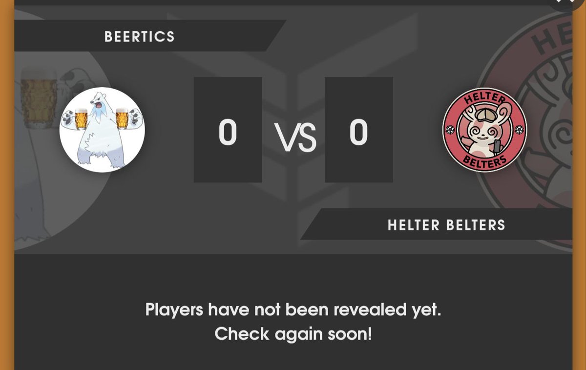 Our copper adventure begins here!!! VS the BEERTICS,   Glhf guys, Whilst our teammates battle it out vs <a href="/SkyDragonsGami1/">Sky Dragons Gaming</a>  we’re here  against a polar bear with drinks Let’s go! #DoItForYorkshire #ItllBeReyt