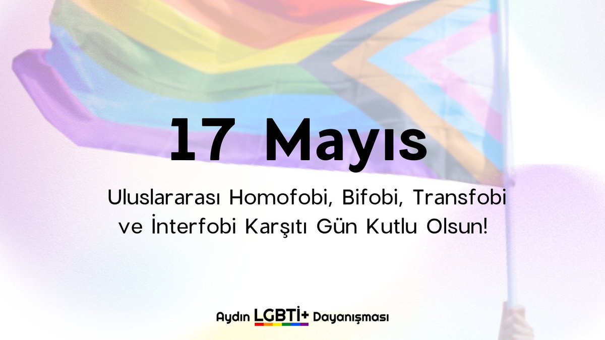 aydinlgbti's tweet photo. LGBTİ+'lar olarak dileriz sağlık, eğitim, siyaset ve benzeri her alanda ayrımcılığa uğramadığımız zamanlara 🙏🏻

17 Mayıs Uluslararası Homofobi, Bifobi, Transfobi ve İnterfobi Karşıtı Günü Kutlu Olsun 🎉 https://t.co/xlSbKKYrn2