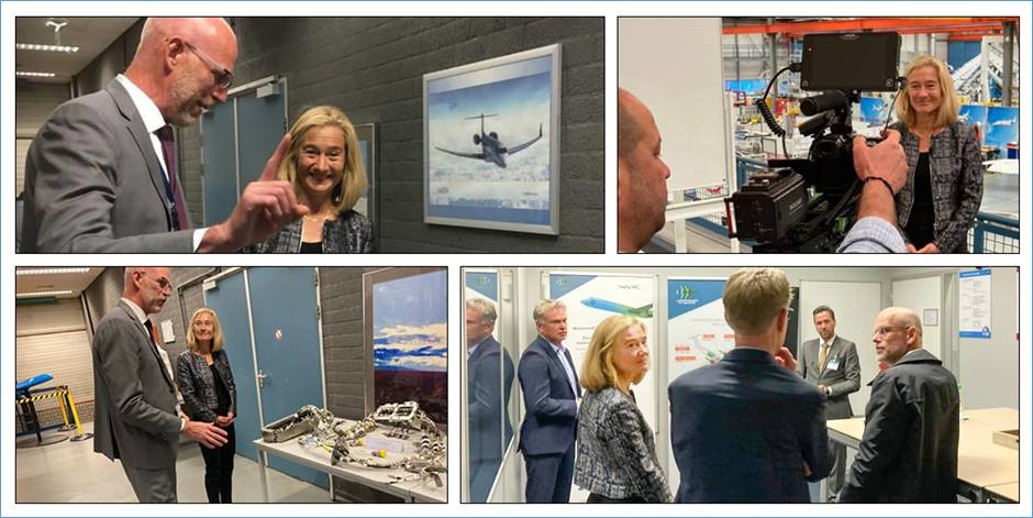 Thank you <a href="/MinisterEZK/">Minister EZ</a>  Mickey Adriaansens for visiting <a href="/GKNAero/">GKN Aerospace</a> <a href="/Fokker/">GKN Fokker</a> #Papendrecht to meet representatives of the Aviation in Transition consortium that has been granted important funding from the <a href="/N_Groeifonds/">Nationaal Groeifonds</a>. <a href="/LRN_NL/">Lucht- en Ruimtevaart Nederland (LRN)</a> <a href="/NLR_NL/">Royal NLR</a> <a href="/SKYNRG/">SkyNRG</a> <a href="/tudelft/">TU Delft</a> #flyingchanges #sustainability