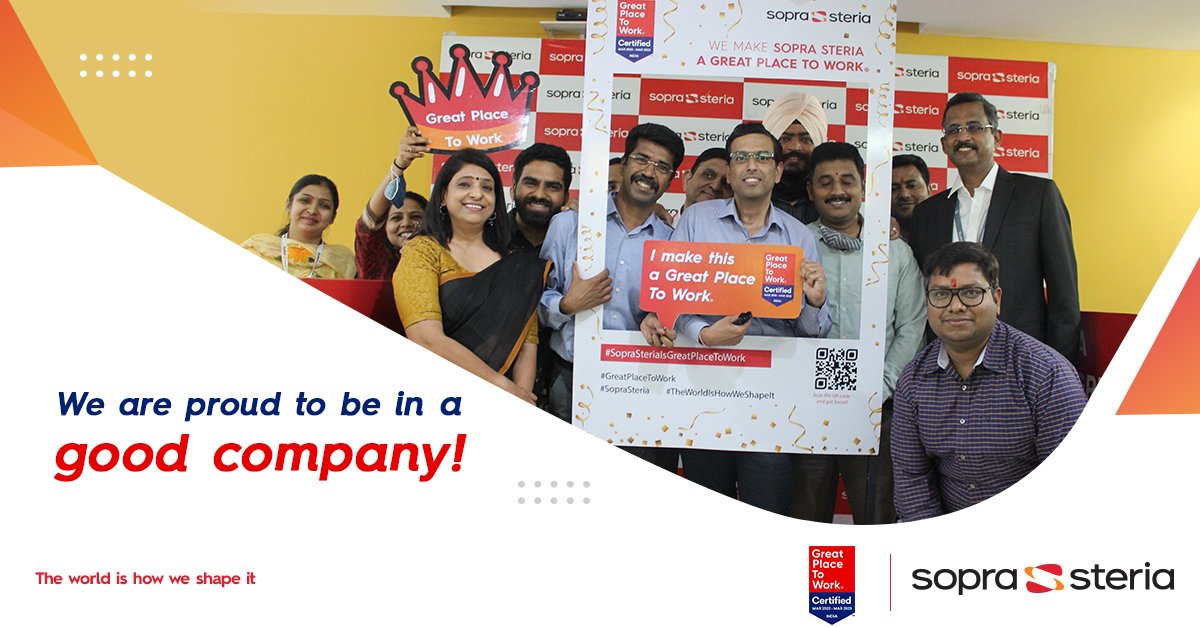 SopraSteria_IN's tweet photo. Picture perfect! 

Sopra Steria India colleagues in full spirit at its Noida campus.

#SopraSteriaIndia #TheWorldIsHowWeShapeIt #Back2Office #EmployeeLife https://t.co/8dZ86cbzi7