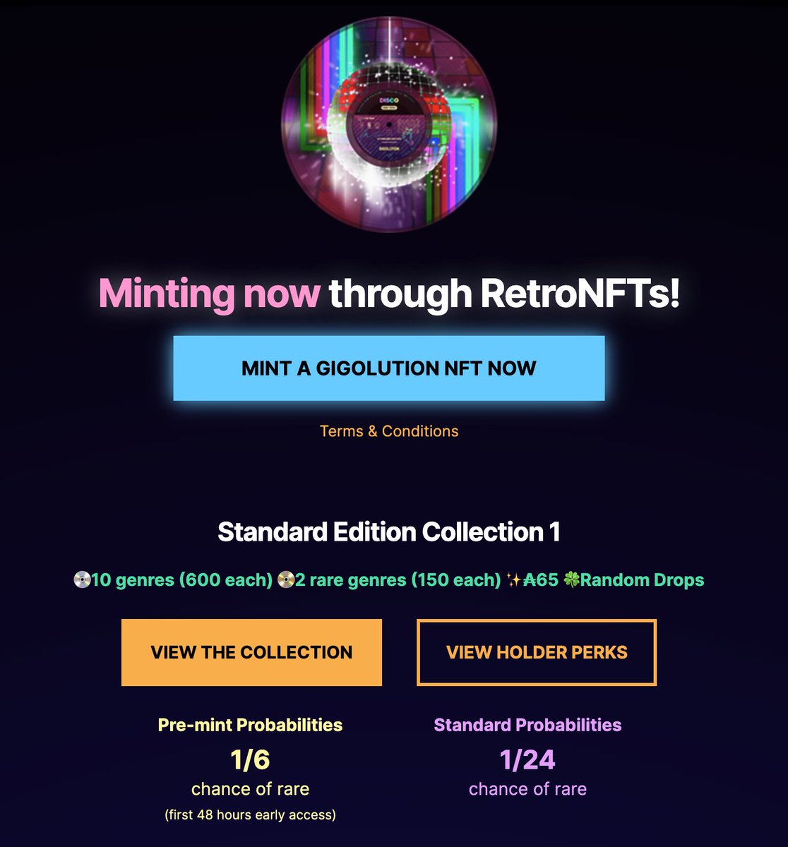 gigolution's tweet photo. 🎵 We are starting a music revolution
🎆 Funded by our NFT campaign
🚀 Available to mint now
🐦 RT and follow
ℹ️ https://t.co/oo5vMuYeGU
#CNFT #CNFTCommunity #cnftproject #Cardano #CNFTdrop #Gigolution #Mintingnow https://t.co/d137c6Yhu0