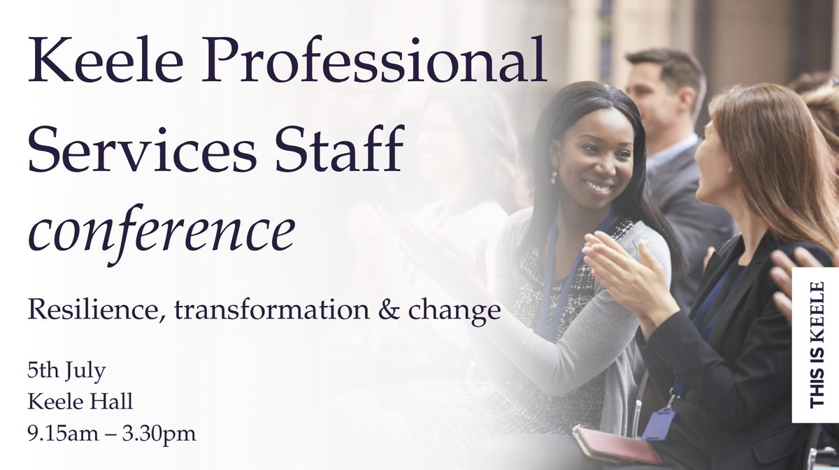 📣 Register now (via Keele People): Keele Professional Services conference
 
📅 5 July 2022 

✔️Specially designed learning opportunities  

✔️Explore critical role PS will play in delivery of future strategy  

✔️Reflect on organisational &amp; personal impacts of last few years