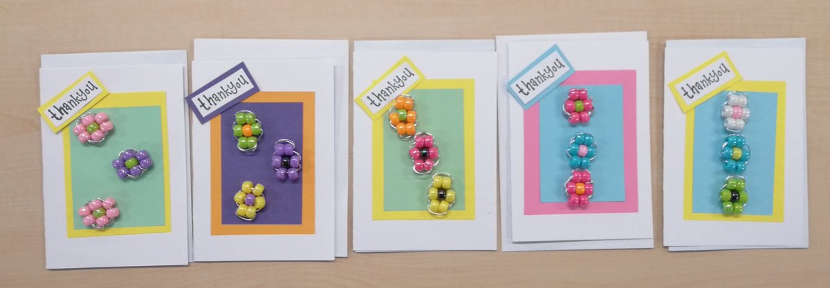KilpatrickThe's tweet photo. Beautiful Flower Thank You cards made by the Tuesday morning Enterprise team. Only £1 from the Shop Trolley on Fridays 🏵️🌺🌼 https://t.co/UOP4X3hoTk
