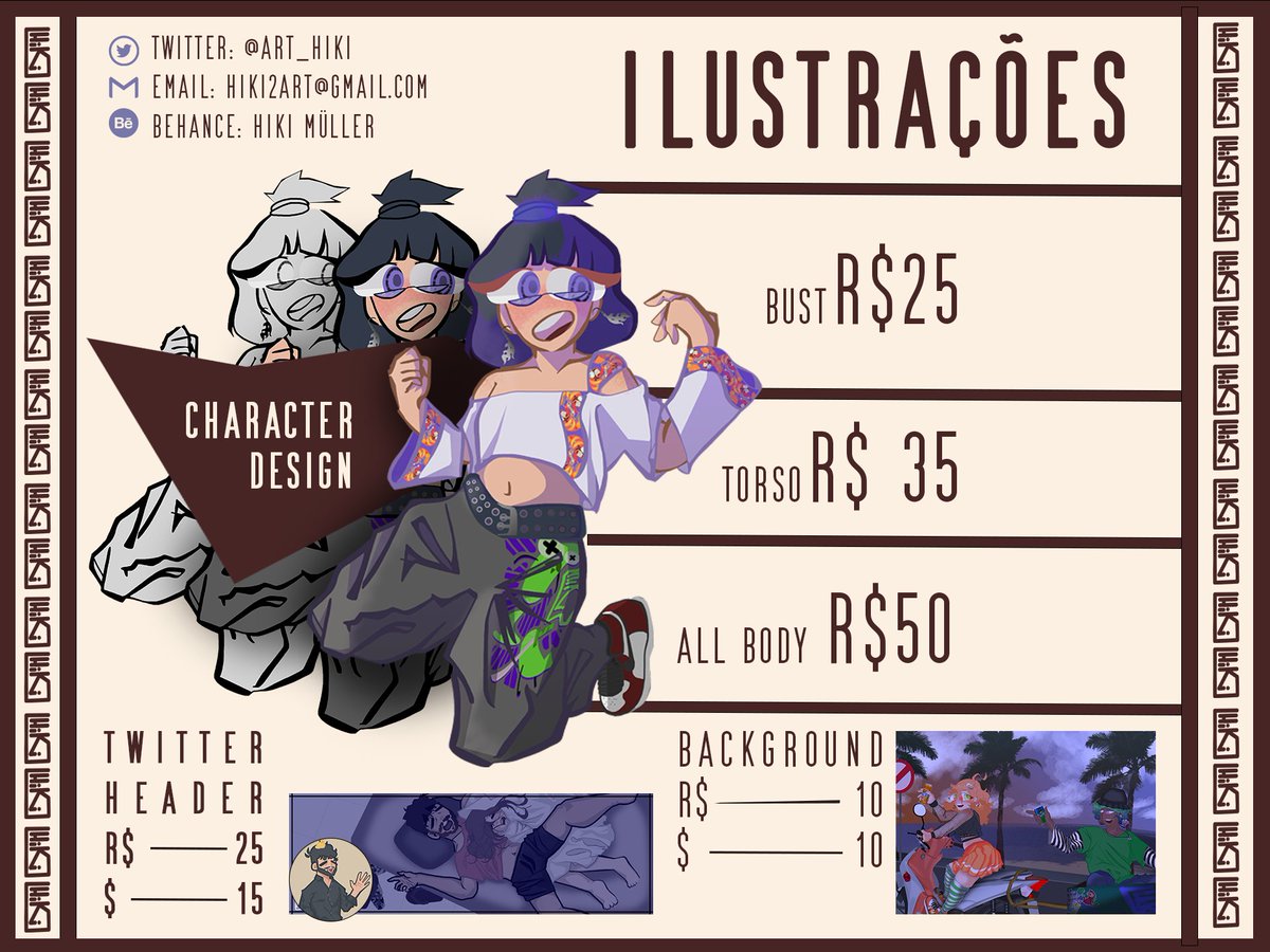 Art_Hiki's tweet photo. Por isso, se conhece alguem precisando de uma comissão de ilustração, serviço de design, ou edição de video e fotos, peço que me apresente ou ao menos ajude com o RT e ❤️, quanto mais gente vizualizar melhor vai ser as chances de eu conseguir arrecadar o que preciso https://t.co/kUR0Tk3f0J