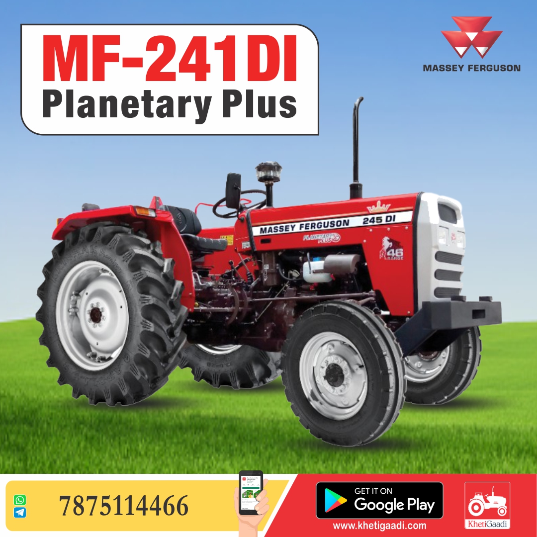 khetigaadi's tweet image. Massey Ferguson 241 DI PLANETARY PLUS 🚜
✔️ 42 HP Engine
✔️ 8 forward and 2 reverse gears.
✔️ 2100 Engine Rated RPM
Click here to know more ➡️  khetigaadi.com/new-tractor-mo…
#MasseyFergusonTractors #TractorModel #KhetiGaadi #tractor #tractorprice #tractorSpecifications #Agriculture