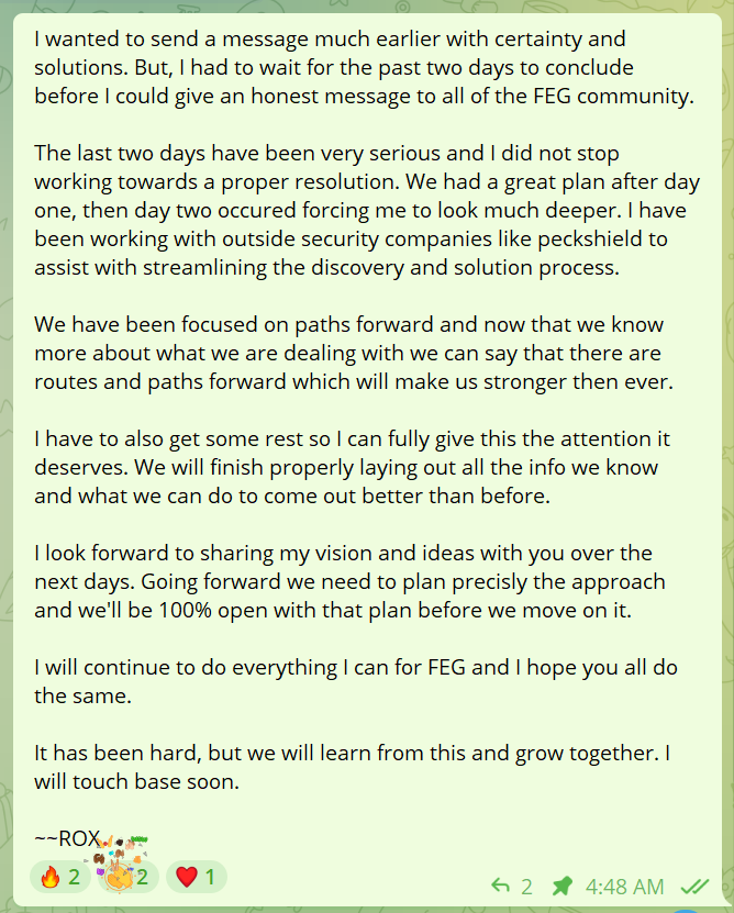 lifeisdefi's tweet image. Forwarding message I just released on Telegram here.

I will release more as I can. 

I am taking this very seriously.