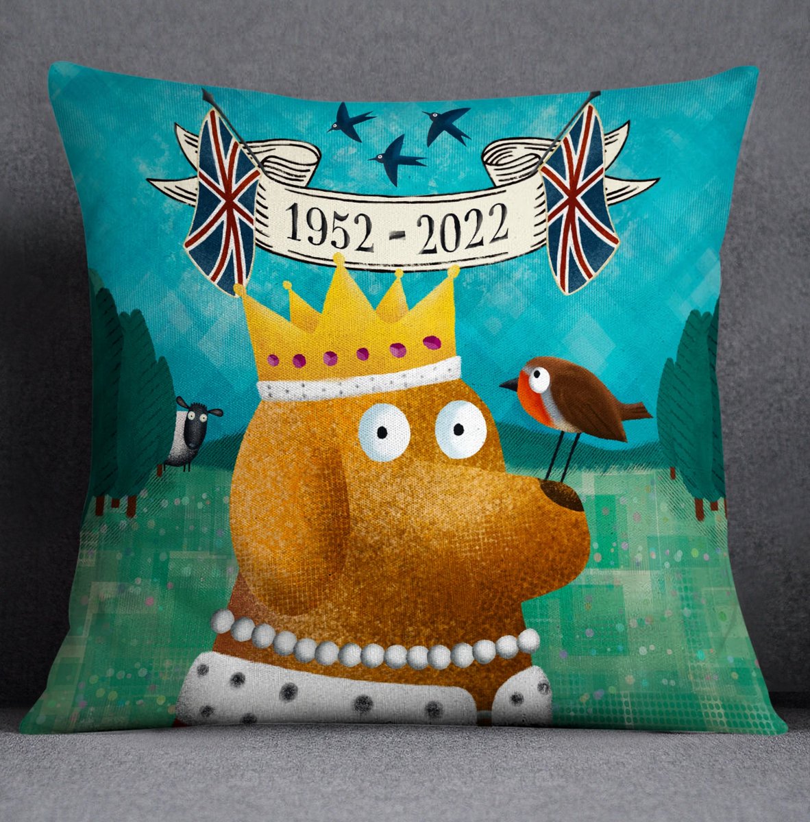 See our stunning jubilee collection of goodies including these amazing luxury cushions 🙂   Modelled by you know who 🙂 villagerjimsshop.com/collections/ju…