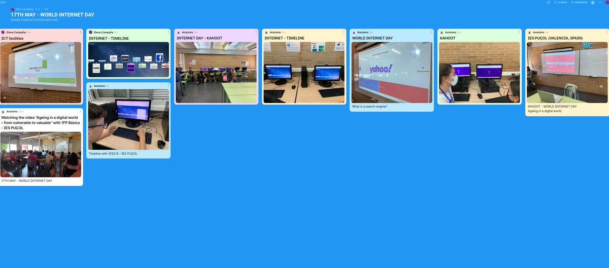 Elcammar's tweet photo. #InternetDay2022 #WTISD2022 @iespuzol celebra el día mundial de internet ! en @eTwinning_es https://t.co/NQOJ249tMx