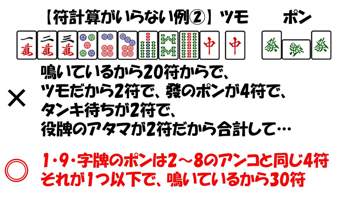 Mt_Bigbeach's tweet photo. 麻雀の点数計算がパッと出ない人は、多分『マジメに計算しすぎちゃってる』人が多いと思うんだよね。

多分これを覚えるだけで労力がだいぶ減ると思う。 https://t.co/FqOFzBWzZg