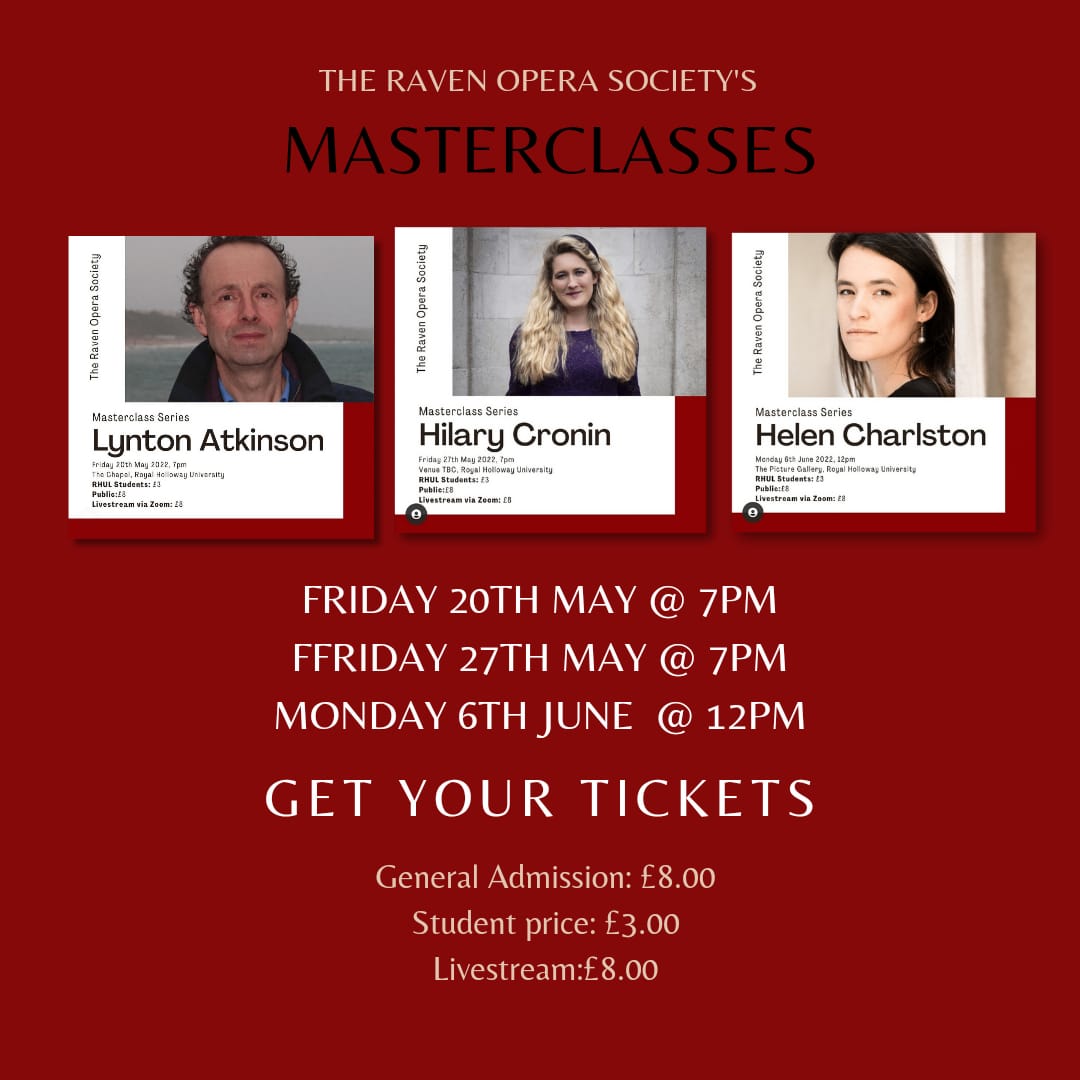 Raven Opera Company (@ravenopera) on Twitter photo <a href="/RavenOpera/">Raven Opera Company</a> MASTERCLASSES
Don't forget to join us, in person or online for our series of public masterclasses this term!
More information on the image below. ⬇️
Tickets: 🎟️
linktr.ee/TheRavenOperaS… <a href="/RavenOpera/">Raven Opera Company</a> MASTERCLASSES
Don't forget to join us, in person or online for our series of public masterclasses this term!
More information on the image below. ⬇️
Tickets: 🎟️
linktr.ee/TheRavenOperaS…