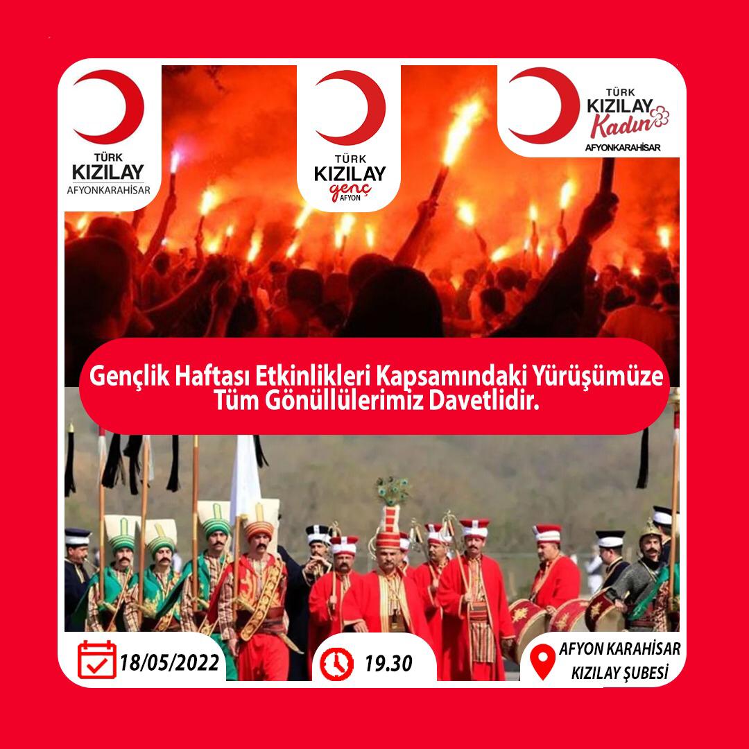 Gençlik Haftası kapsamındaki yürüyüşümüze tüm gönüllülerimizi bekliyoruz.🌙🌙
🗓18/05/2022
📍Afyonkarahisar Türk Kızılay Şube
🕣19:30
#iyiliksensizolmaz
#iyigeleceksin